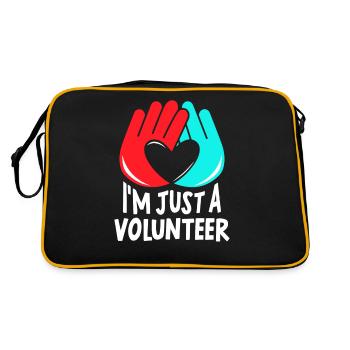 Ich Bin Nur Ein Freiwilliger Ehrenamt Freiwillig - Retro Tasche - Schwarz/Gold - Hinten