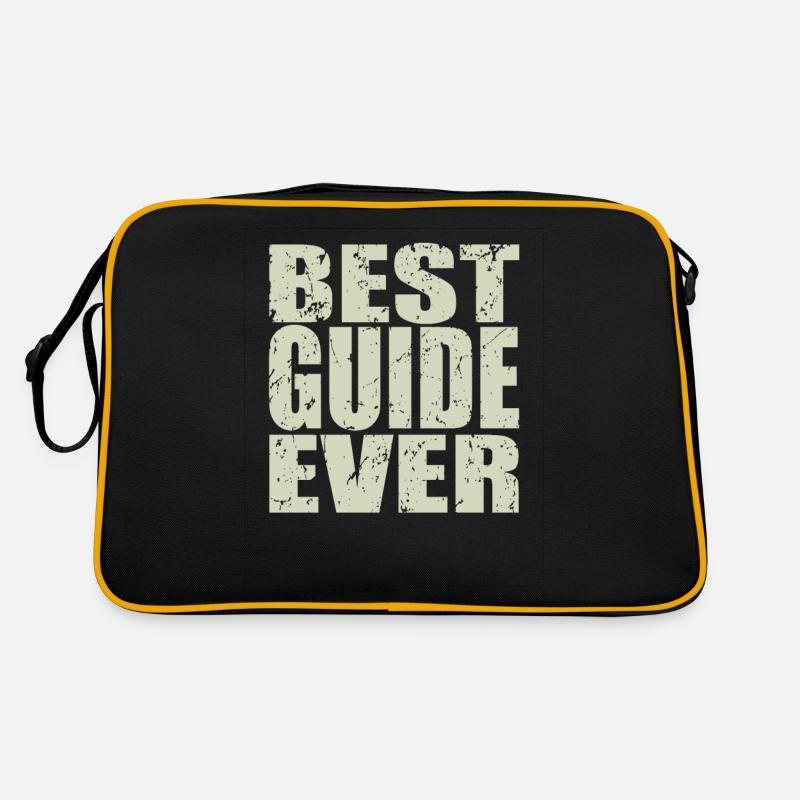 Best Guide ever Guide Geschenk - Retro Tasche - Schwarz/Gold