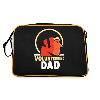 Volunteer Father Profession Voluntary Volunteer - Retro Bag - black/gold - Back