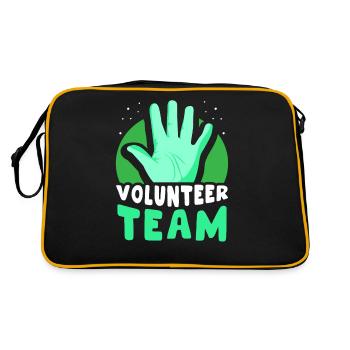 Freiwilligen Team Beruf Freiwilliger Freiwillig - Retro Tasche - Schwarz/Gold - Hinten