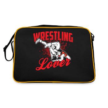 Wrestling Lover Wrestling Wrestling Wrestling - Retro Bag - black/gold - Back