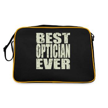 Best Optician ever Optician Gift - Retro Bag - black/gold - Back
