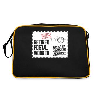 Drôle de commis postal retraité - Sac Retro - noir/or - Dos