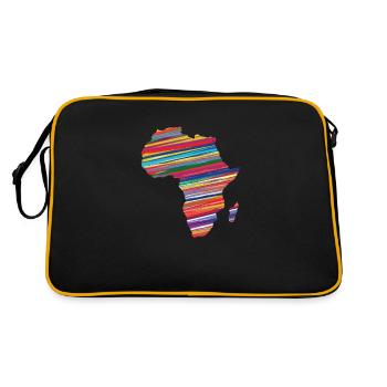 Carte de l’Afrique Pays Coloré Continent - Sac Retro - noir/or - Dos