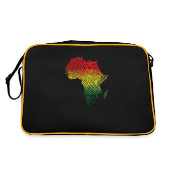 Empreinte digitale Afrique D.N.A. Carte du continent - Sac Retro - noir/or - Dos