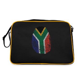 Empreinte digitale Afrique du Sud D.N.A. Continent - Sac Retro - noir/or - Dos