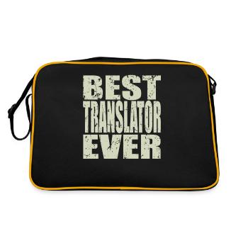 Meilleur traducteur de tous les temps - Sac Retro - noir/or - Dos