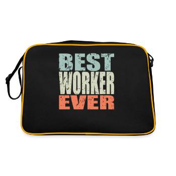 Best Worker ever Worker Gift - Retro Bag - black/gold - Back
