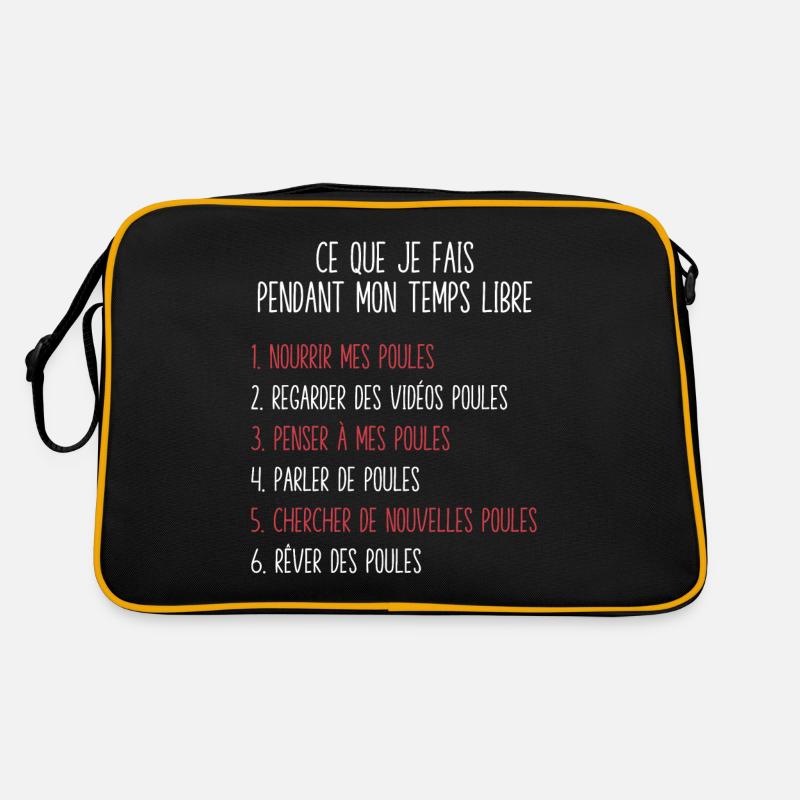 Chickens Free Time Gift Idea For Farmer Retro Bag