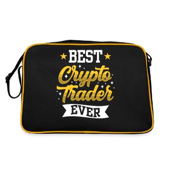 Bester Krypto Trader Aller Zeiten Crypto Traden - Retro Tasche - Schwarz/Gold - Hinten