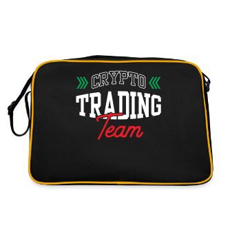 Krypto Trading Team Trader Crypto Traden - Retro Tasche - Schwarz/Gold - Hinten