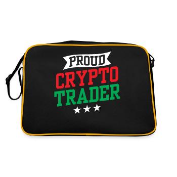 Stolzer Krypto Trader Crypto Traden Trading - Retro Tasche - Schwarz/Gold - Hinten