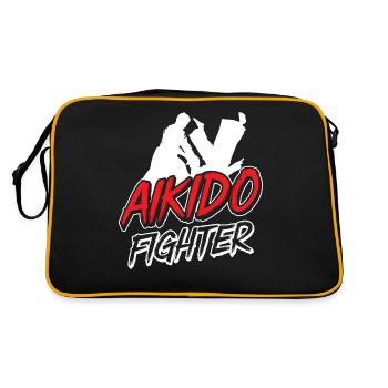 Aikido Fighter Martial Arts Martial Arts Lovers - Retro Bag - black/gold - Back
