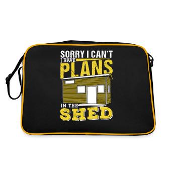 I can't I have plans in the shed sorry - Retro Bag - black/gold - Back