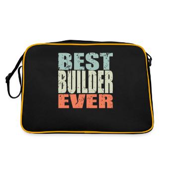 Best Construction Worker ever Construction Worker Gift - Retro Bag - black/gold - Back