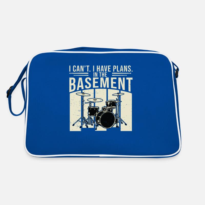 I Can't I Have Plans Funny Basement Drumming For Retro Bag