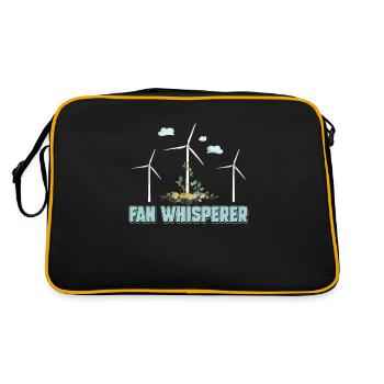 Fan Whisperer Technicien d'éolienne amusant - Sac Retro - noir/or - Dos