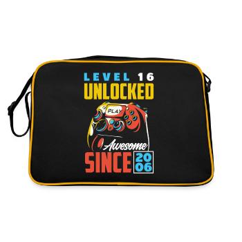 16e anniversaire Jeune joueur de jeu - Sac Retro - noir/or - Dos
