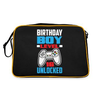 16e anniversaire Jeune joueur de jeu - Sac Retro - noir/or - Dos