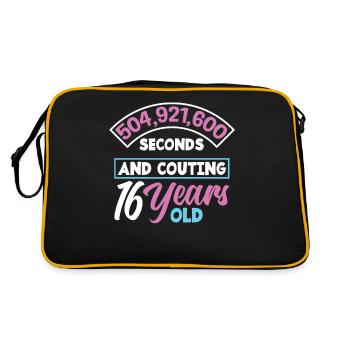 16th Birthday Girl - Retro Bag - black/gold - Back