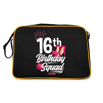 16th Birthday Girl - Retro Bag - black/gold - Back