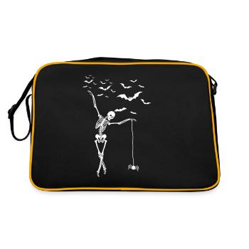 Halloween Skeleton - Retro Bag - black/gold - Back