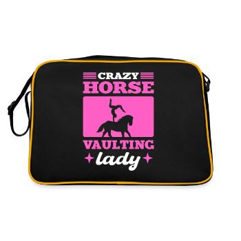 Crazy Horse Vaulting Lady Vaulting Acrobatics - Retro Tasche - Schwarz/Gold - Hinten