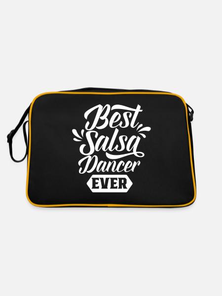Best Salsa Dancer of All Time Hobby Dancing Dance - Retro Bag - black/gold - Back