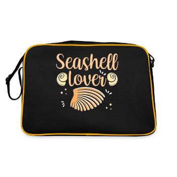 Shell Lovers Collect Shells Shell Collectors - Retro Bag - black/gold - Back