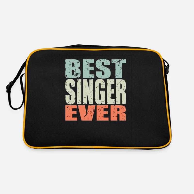 Best Singer ever Singer Gift - Retro Bag - black/gold