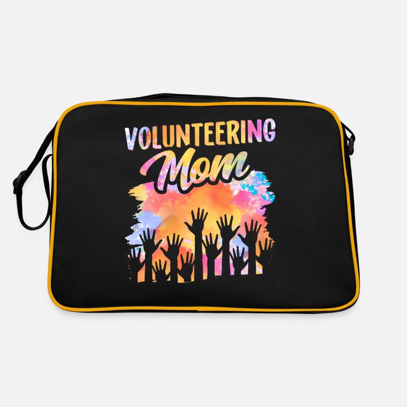 Ehrenamtliche Mutter Freiwillig Freiwilliger Beruf Retro Tasche
