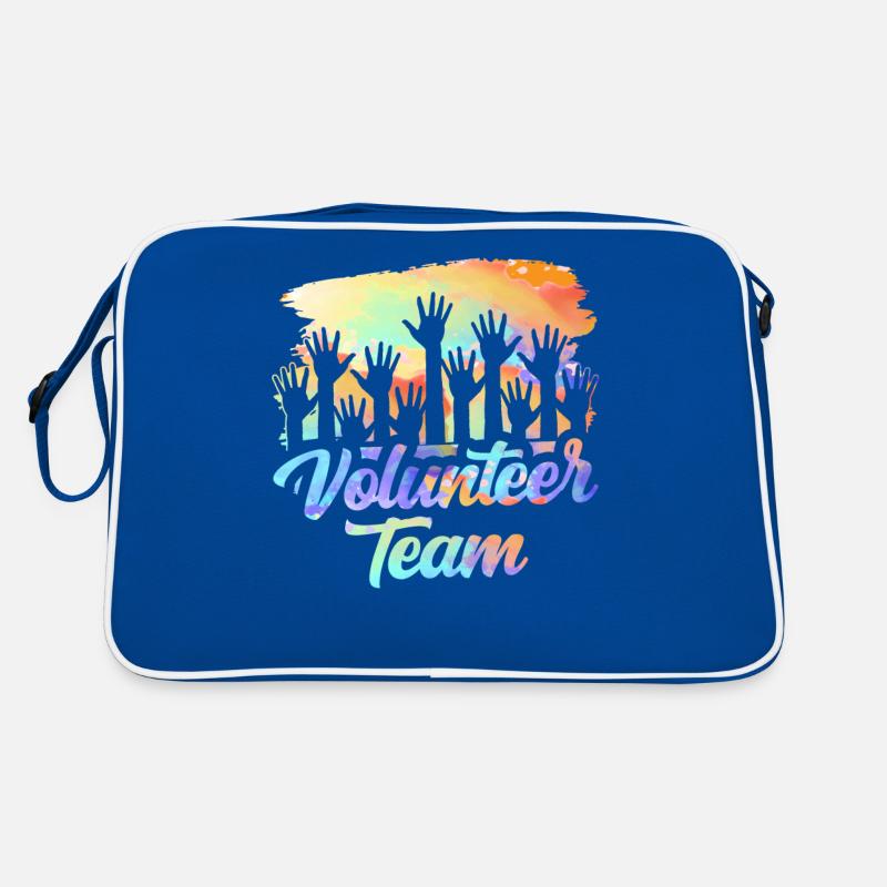 Freiwilligen Team Freiwilliger Freiwillig Beruf Retro Tasche