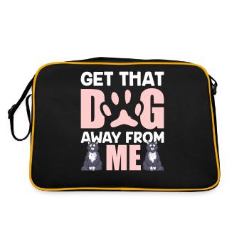 Take the dog away from me cat cat lover - Retro Bag - black/gold - Back