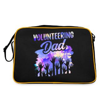 Volunteer Father Profession Voluntary Volunteer - Retro Bag - black/gold - Back