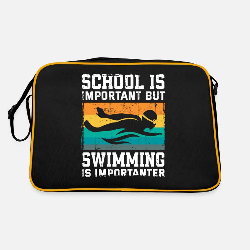 Natation École Sport Nageurs Sac Retro