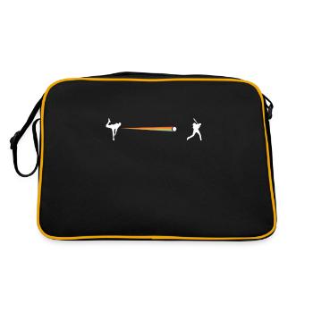 Skeleton Baseball Spieler Hitter Sunset Baseball - Retro Tasche - Schwarz/Gold - Hinten