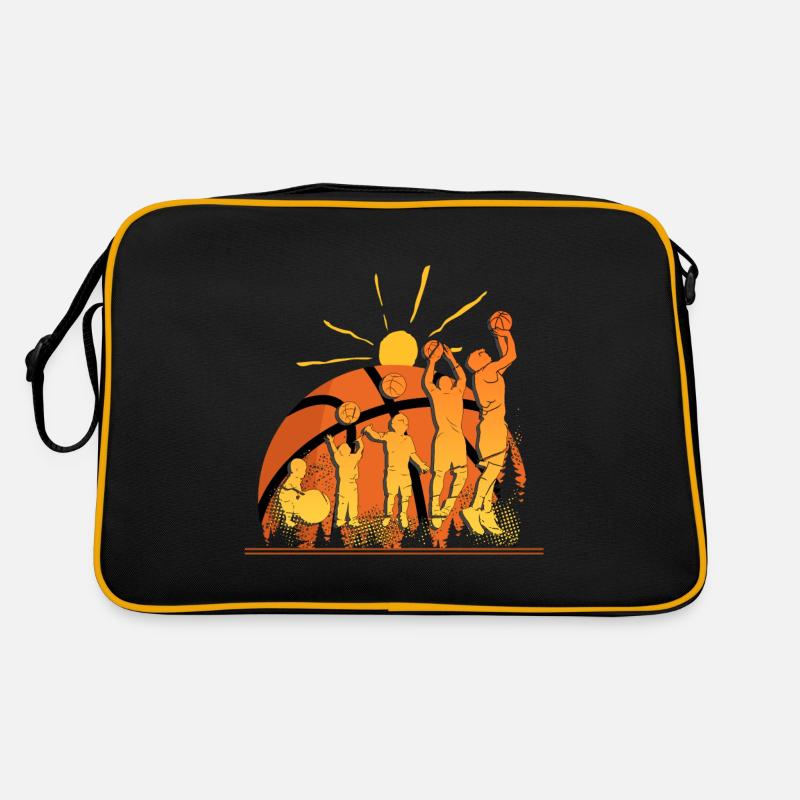Basketball Sport Evolution BBall - Retro Tasche - Schwarz/Gold