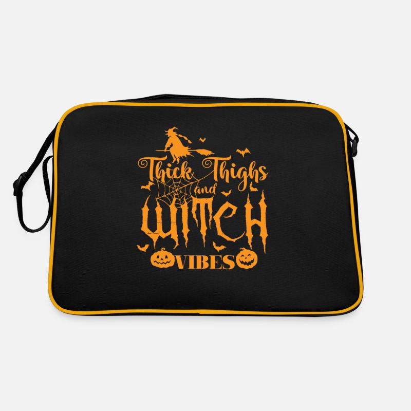 Thick Thighs and Witch Vibes Halloween Retro Bag