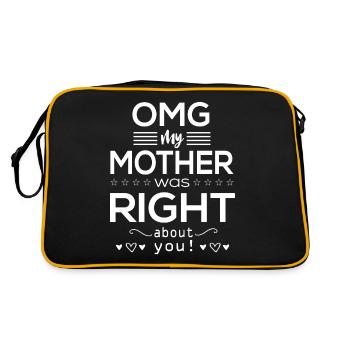 Omg My Mother Was Right About You Night Champion - Retro Tasche - Schwarz/Gold - Hinten