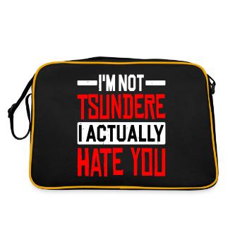 Je ne suis pas Tsundere, je te déteste vraiment - Sac Retro - noir/or - Dos