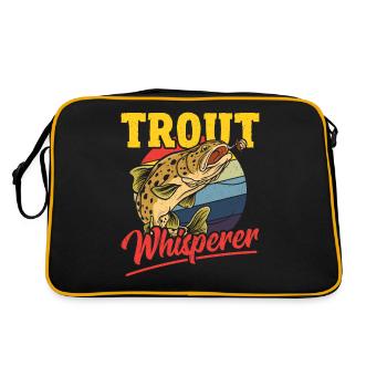 Trout Whisperer Trout Fishing Fish Hunting - Retro Tasche - Schwarz/Gold - Hinten