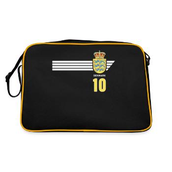 Danemark Football Armoiries danoises Drapeau Dynamite - Sac Retro - noir/or - Dos