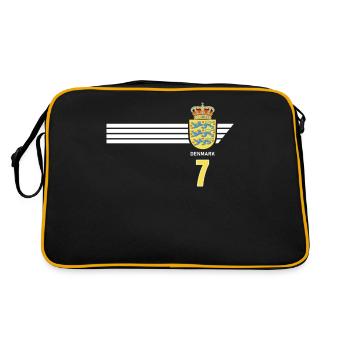 Danemark Football Armoiries danoises Drapeau Dynamite - Sac Retro - noir/or - Dos