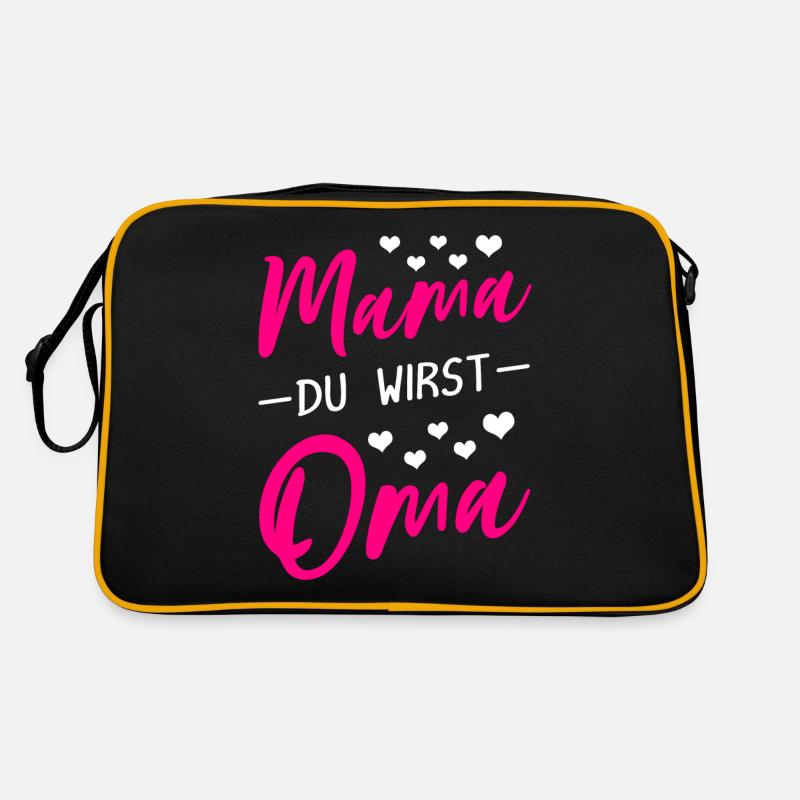 Mama du wirst Oma - Muttertag Geschenk werdende Om Retro Tasche
