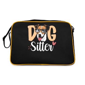 Dog Sitter Dog Dog Sitting - Sac Retro - noir/or - Dos