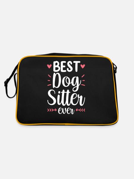 Meilleur Dog Sitter Ever Dog Dog Sitting - Sac Retro - noir/or - Dos