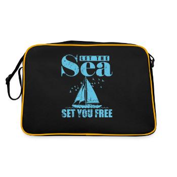 Let the Sea set you Free Sailing Boat Sport - Retro Bag - black/gold - Back