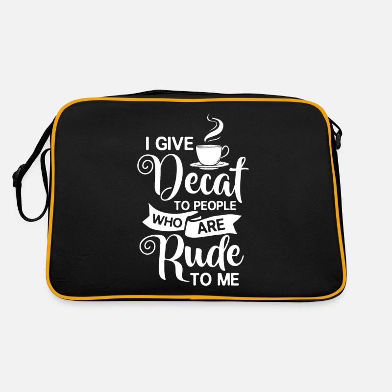 Café décaféiné Caféine Sans caféine Sac Retro