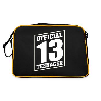 13. Geburtstag Jungs Mädchen - Retro Tasche - Schwarz/Gold - Hinten