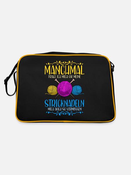 Häkeln - Retro Tasche - Schwarz/Gold